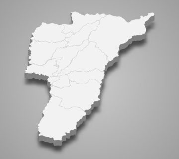 3d map of quindio is a department of colombia vector 360x320
