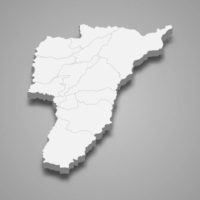 3d map of quindio is a department of colombia vector