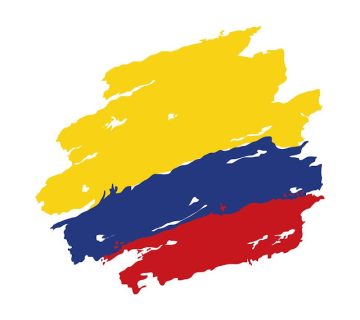 Colombia flag stroke free vector 360x320